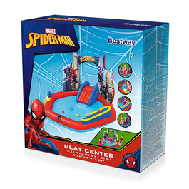 Bestway 98793 Piscine Gonflable Enfants Spiderman 211x206x127 cm Jeux Jardin +2 Ans