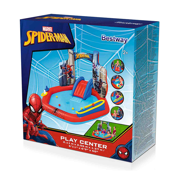 Bestway 98793 Piscine Gonflable Enfants Spiderman 211x206x127 cm Jeux Jardin +2 Ans Bestway 98793 Piscine Gonflable Enfants Spiderman 211x206x127 cm Jeux Jardin +2 Ans
