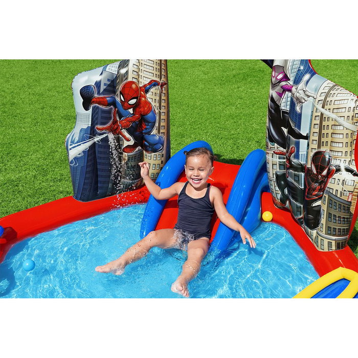 Bestway Piscine Gonflable Aire de Jeux Spiderman 211x206x127 cm +2 Ans Jardin 98793