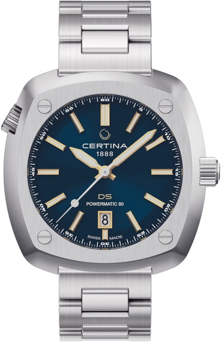 Certina C0414071904101 avec cadran bleu et bracelet gris Certina C0414071904101 avec cadran bleu et bracelet gris