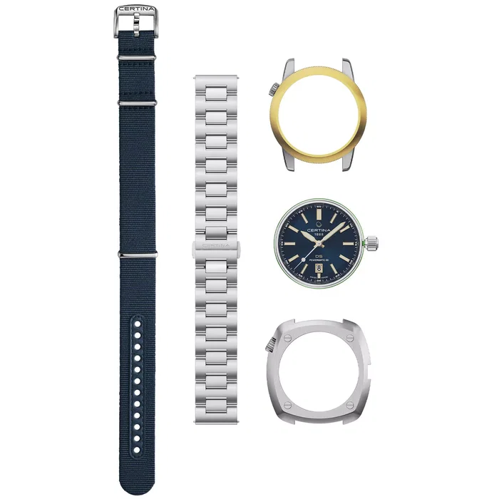 Certina C0414071904101 avec cadran bleu et bracelet gris Certina C0414071904101 avec cadran bleu et bracelet gris
