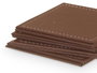 KINVARA Set de 4 sous-verres assortis gris, marron et noir