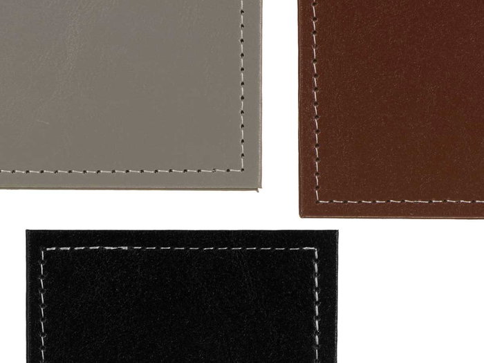 KINVARA Set de 4 sous-verres assortis gris, marron et noir