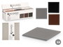 KINVARA Set de 4 sous-verres assortis gris, marron et noir