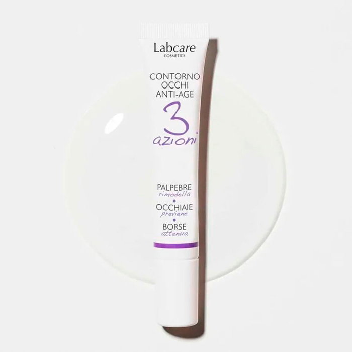 Labcare Crème Contour des Yeux 3 Actions Anti-Âge - Anti-Rides, Décongestionnant, Éclaircissant - 15 ml