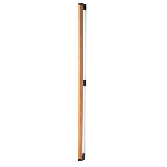 VIEFE Tirador de porte avec bois, modèle Duo Big, finitions chêne, noyer et noir, distance entre trous 480 mm (Set de 2)
