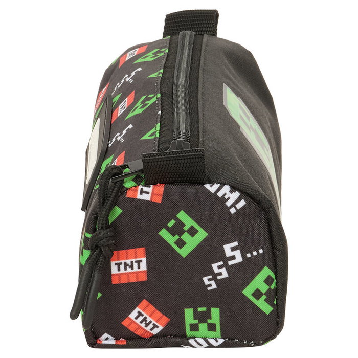 SAFTA Portatodo Minecraft - Sac à dos personnalisé avec compartiment à fermeture éclair - Taille: 21 x 7 x 8 cm