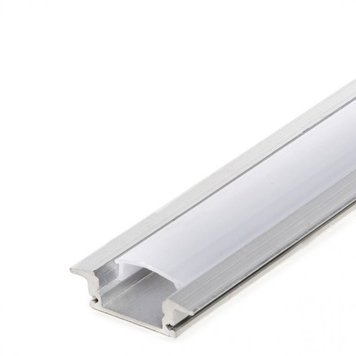 Greenice Profil Aluminium Pour Bande LED - Diffuseur laiteux RL-A1708 x 2M