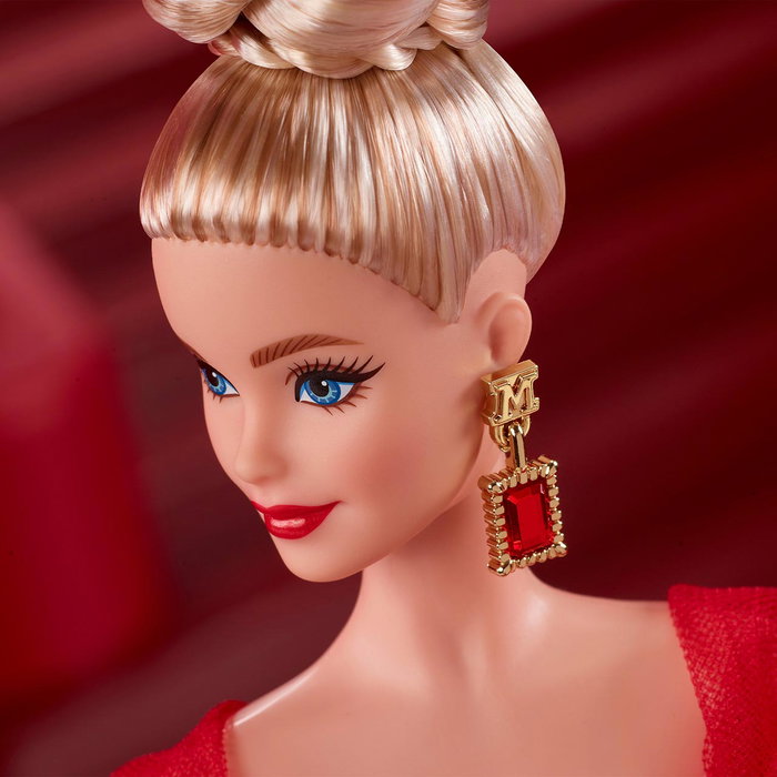 Barbie - Muñeca Signature 80 Aniversario JBJ17 Mattel - Poupée Collector avec Robe de Soirée, Chaussures Rubis et Bijoux Barbie - Muñeca Signature 80 Aniversario JBJ17 Mattel - Poupée Collector avec Robe de Soirée, Chaussures Rubis et Bijoux