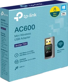 TP-Link Archer T2U Adaptateur Wi-Fi USB AC600 Double Bande 2.4/5 GHz 802.11ac avec fonction Point d'Accès (Soft AP)