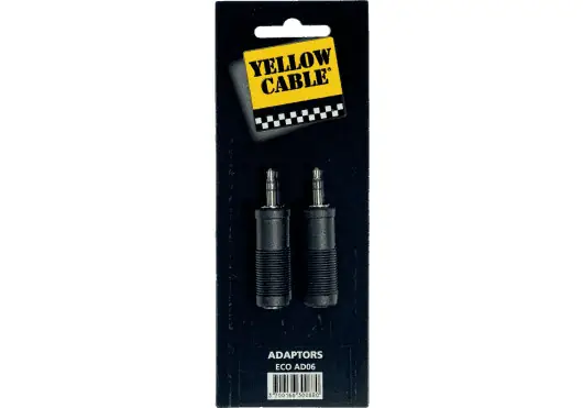 YELLOWCAB Yellowcab Adaptateur Jack Mâle 3.5 mm vers Jack Femelle Mono 6.35 mm YELLOWCAB Yellowcab Adaptateur Jack Mâle 3.5 mm vers Jack Femelle Mono 6.35 mm