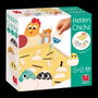 Goula Hidden Chicks - Jeu éducatif pour enfants à partir de 3 ans avec 2 modes de jeu, 4 planches, 21 poussins et 1 renard - Multilingue (FR, EN, ES, DE, IT, PT)