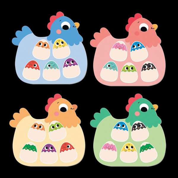 Goula Hidden Chicks - Jeu éducatif pour enfants à partir de 3 ans avec 2 modes de jeu, 4 planches, 21 poussins et 1 renard - Multilingue (FR, EN, ES, DE, IT, PT)