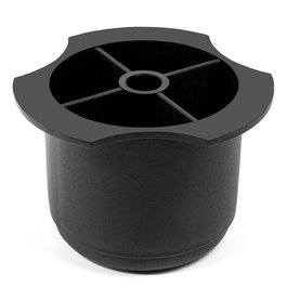 Q&Q Patte de fixation plastique Ø56 mm H50 mm M10 noir pour tête de vis hexagonale M10 (vis non incluse)
