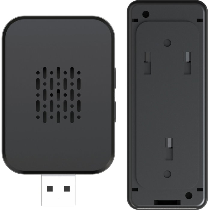 Rev Orchestra Sonnette sans fil pour prise USB, Noir / Argent
