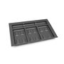 Emuca Base pour tiroirs de cuisine Recycle, 3 compartiments, module 800mm, Plastique Gris antracite