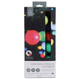 Home Deco Factory Guirlande Extérieure 20 LED Multicolore
