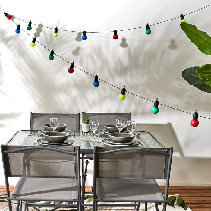 Home Deco Factory Guirlande Extérieure 20 LED Multicolore