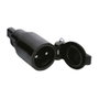 FNP Base mobile bipolaire avec couvercle en caoutchouc noir IP44 pour câble rectangulaire 5x11 mm 16A 250V
