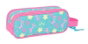 Safta Trousse Double Gabby's Dollhouse Confetti Rose et Turquoise (21x8x6 cm)