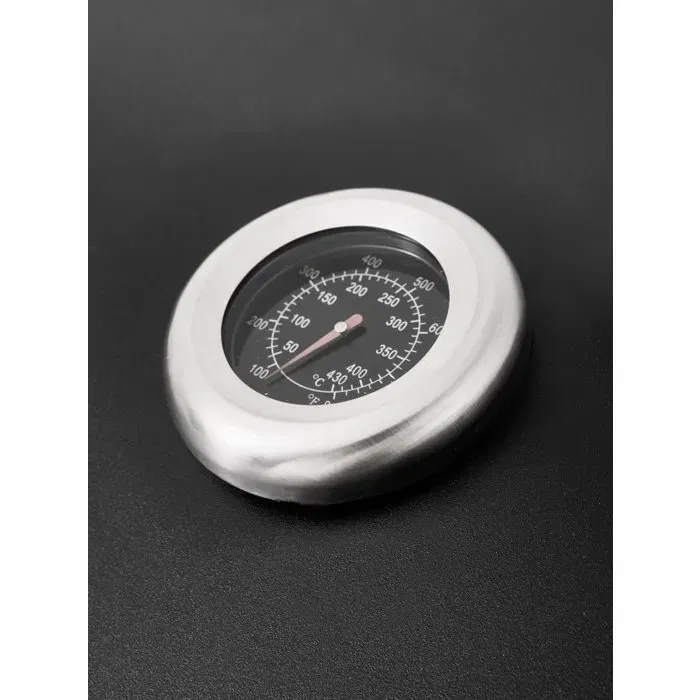 Cookingbox Barbecue au Charbon Clark - Grille en Fonte, Ventilation Réglable, Acier Inox, Thermomètre, Tablettes Rabattables, Roues