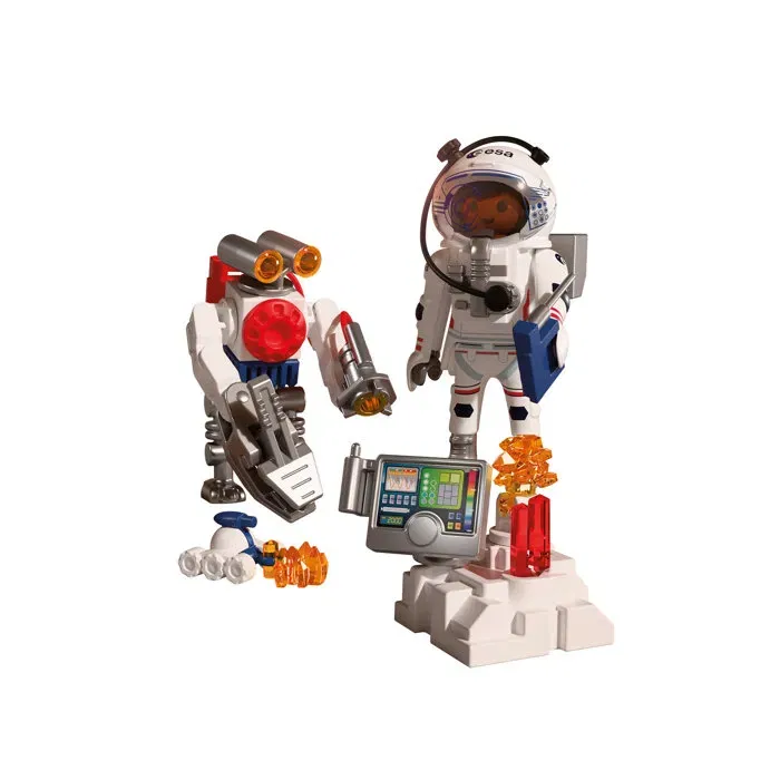Playmobil 72014 Figurine Astronaute de l'ESA avec Robot Jouet, Thème Espace, 42 Pièces, pour Enfants Dès 4 Ans