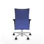 Piqueras Y Crespo Silla Albacete Confidente Bleu Clair avec mécanisme Sincro et base blanche