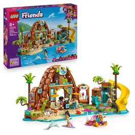 Lego Friends 42673 Jeu de Construction Vacances à l'Hôtel de la Plage avec 6 Mini-Poupées, Dauphin et Tortue - Cadeau Enfants 8 Ans et Plus