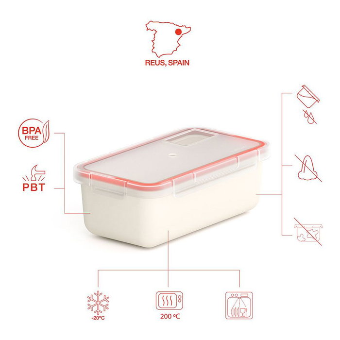 Récipient de Conservation des Aliments Valira 6090/9 Hermétique Blanc Thermoplastique PBT 750 ml Récipient de Conservation des Aliments Valira 6090/9 Hermétique Blanc Thermoplastique PBT 750 ml