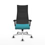 Piqueras y Crespo Chaise de Bureau Albacete Turquoise et Noir