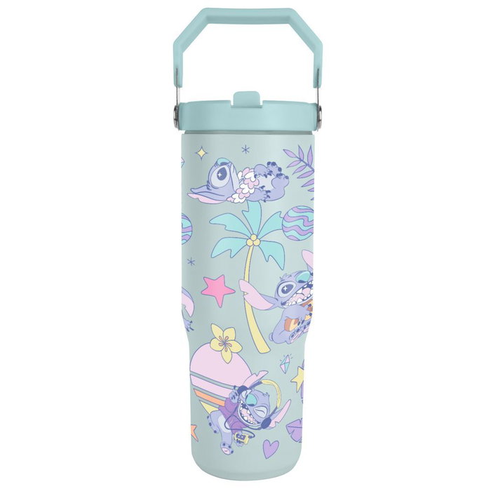 Disney Thermos Stitch 880 ml - Gobelet isolant à double paroi avec anse, 880 ml