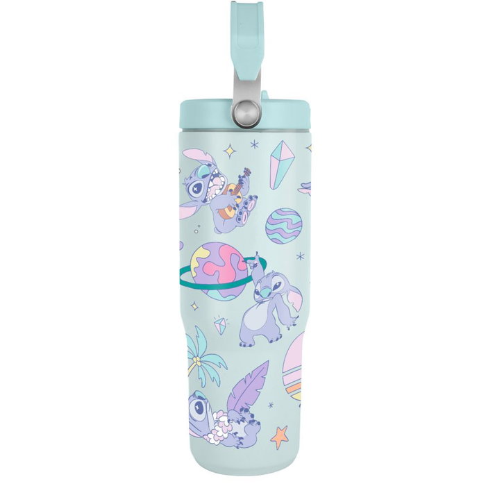 Disney Thermos Stitch 880 ml - Gobelet isolant à double paroi avec anse, 880 ml