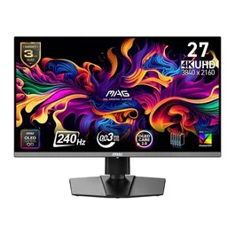 MSI MAG 272UP QD-OLED X24 - Écran PC Gamer 26.5 pouces / 27 pouces UHD 4K 240Hz, Dalle QD-OLED 0.03ms, HDR True Black, G-Sync Compatible, Pivot Réglable