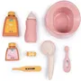 Smoby Baby Nurse - Set baignoire et accessoires de bain pour poupon avec douchette, biberon, pot et brosse à dents - Jeu d'imitation fabrication française - À partir de 3 ans