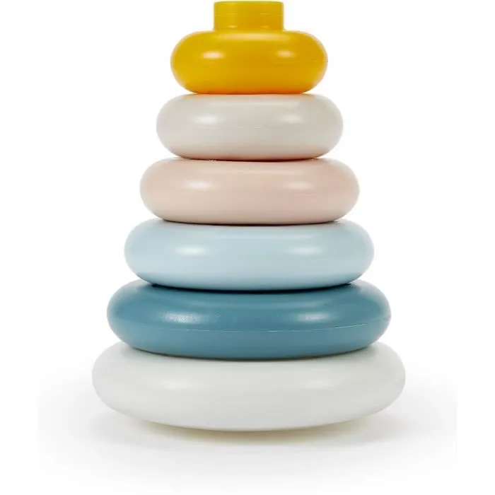 Ecoiffier 7915 Pack de jeux d'éveil pour bébé et enfant, coffret complet avec pyramide, perles, pots gigognes et briques multicolores