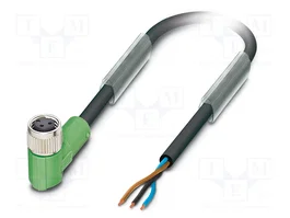 PHOENIX CONTACT SAC-3P-5,0-PUR/M8FR Câble pour capteurs M8 femelle angulaire 5m