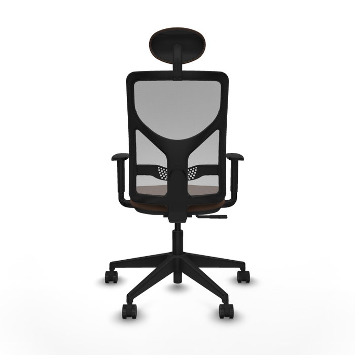 Piqueras y Crespo Chaise de Bureau Motilla avec Appui-tête, Gris et Brun foncé