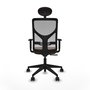 Piqueras y Crespo Chaise de Bureau Motilla avec Appui-tête, Gris et Brun foncé