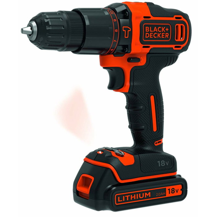 Black + Decker BDCHD18S32-QW Perceuse à percussion sans fil 18V avec batterie 1,5Ah et 32 accessoires Black + Decker BDCHD18S32-QW Perceuse à percussion sans fil 18V avec batterie 1,5Ah et 32 accessoires
