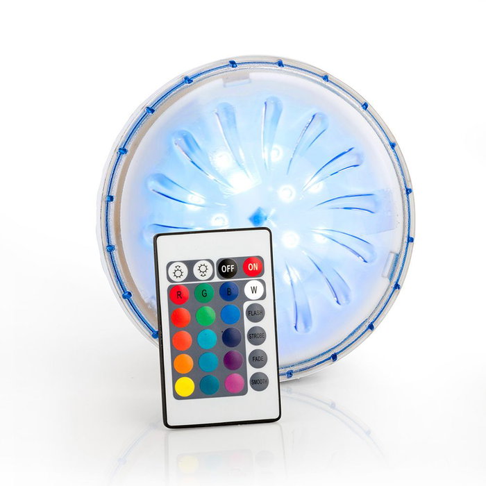 Gre Projecteur LED magnétique pour piscine 18 W 15 couleurs + blanc avec télécommande Gre Projecteur LED magnétique pour piscine 18 W 15 couleurs + blanc avec télécommande