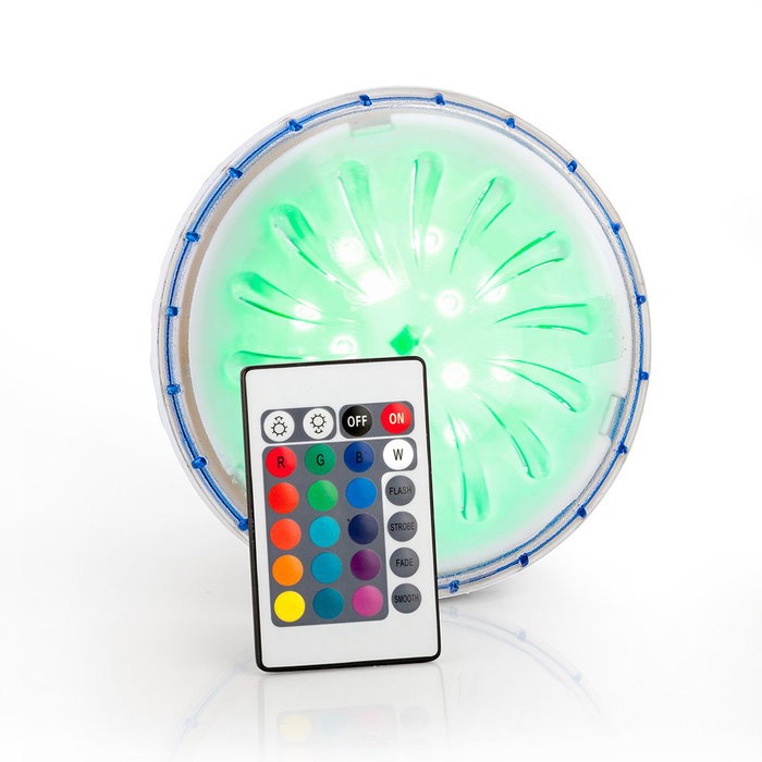 Gre Projecteur LED magnétique pour piscine 18 W 15 couleurs + blanc avec télécommande Gre Projecteur LED magnétique pour piscine 18 W 15 couleurs + blanc avec télécommande