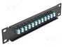 DELOCK Panneau de brassage fibre optique LC duplex 12 ports 10 pouces noir