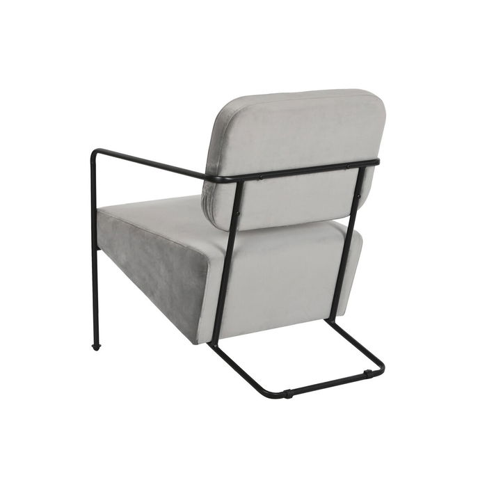 Siège DKD Home Decor Gris Métal 62 x 76 x 76 cm 55 x 71 x 72 cm