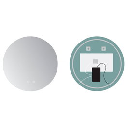 Miroir de Salle de Bain Lumineux Lisboa Ø80cm Blanc Froid Anti-Buée