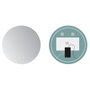 LIMEX Miroir de salle de bain "Lisboa" Ø80cm Blanc Froid avec Capteur Antivaho/On-Off