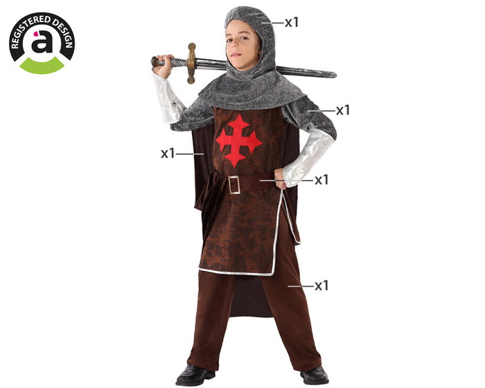 Déguisement Chevalier des Croisades Enfant Marron Déguisement Chevalier des Croisades Enfant Marron