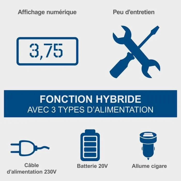 Compresseur sans fil Scheppach Airforce 6 20V IXES - pression max 10,3 bars, 6 accessoires inclus, sans batterie ni chargeur - pour pneus, ballons, matelas