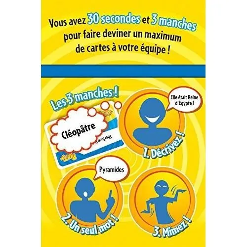 Asmodée - Jeu de société Repos Production Time's Up! Party - Version Jaune - 4 à 12 joueurs - A partir de 12 ans - 40 min - 836 personnalités - Français