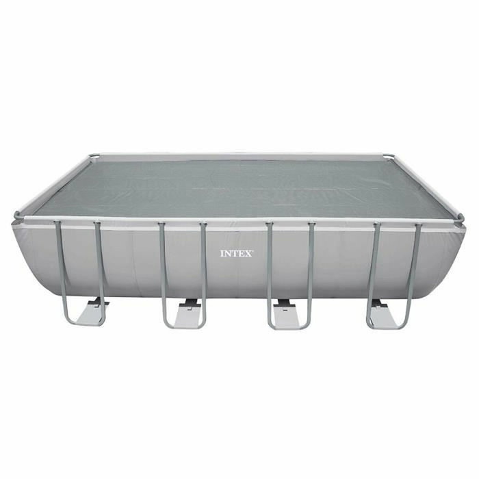 Intex Bâche à bulles renforcée rectangulaire pour piscine tubulaire 7,32 x 3,66 m - Gris