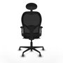 Piqueras y Crespo Chaise de Bureau avec Appui-tête Jorquera 2D036G1 Noir